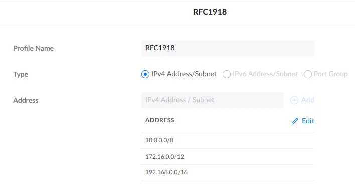 RFC1918 IP Group